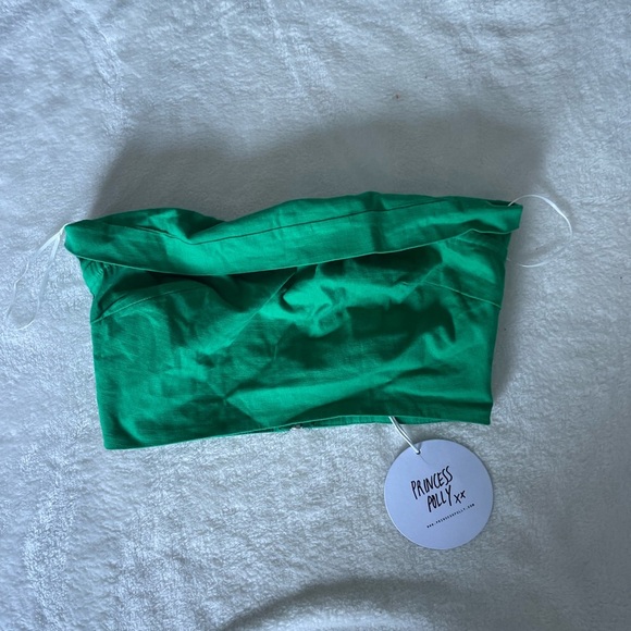 Princess Polly Aiden Emerald Green Strapless Top - Picture 1 of 8